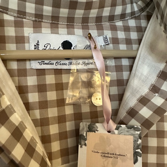 Dainty Jewells Brown Gingham Dress - Picture 2 of 3